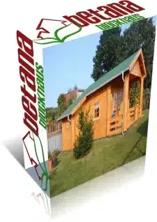 Ein Schlafbodenhäuser auf einer Kiste.