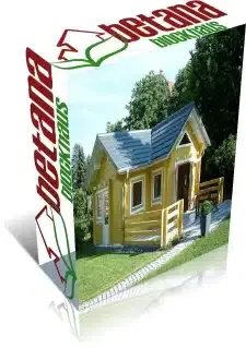 Eine gelbe Kiste mit einem gelben Schlafbodenhäuser darauf.