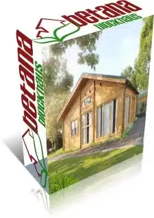 Der Kasten für ein Blockhaus passend für Wohnhäuser.